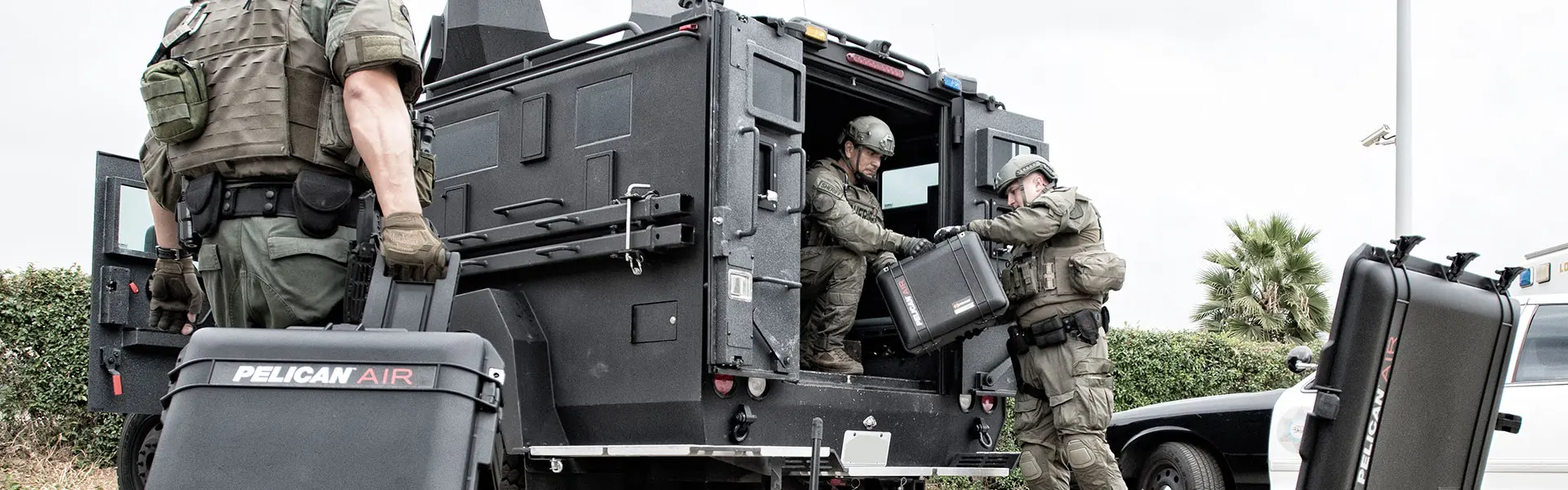 Military transit cases deployed in the field